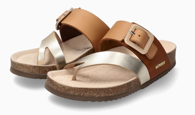 Mephisto Madeline Gold Slide Sandal Women's sizes 35-42 NEW!!!