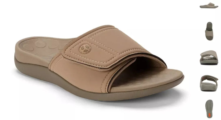 Vionic Kiwi Camel/Khaki Slide Comfort Sandal Men's US sizes 5-13 NEW!!!