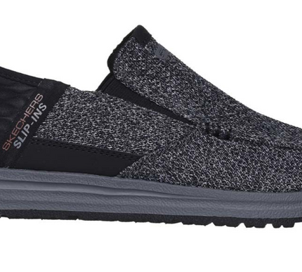 SKECHERS Melson-Bentin Black Slip-ins Sneaker Shoe Men's sizes 7-14/NEW!!