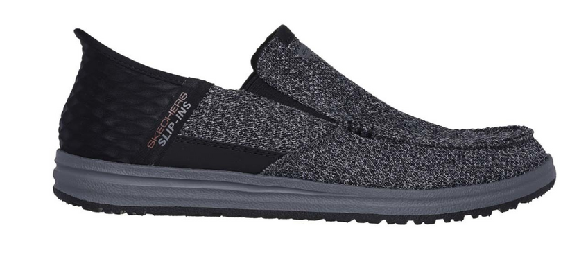 SKECHERS Melson-Bentin Black Slip-ins Sneaker Shoe Men's sizes 7-14/NEW!!