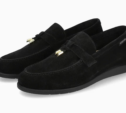 Mephisto Valenza Black Suede Penny Loafer Shoe Womens Sizes 6-11 NEW