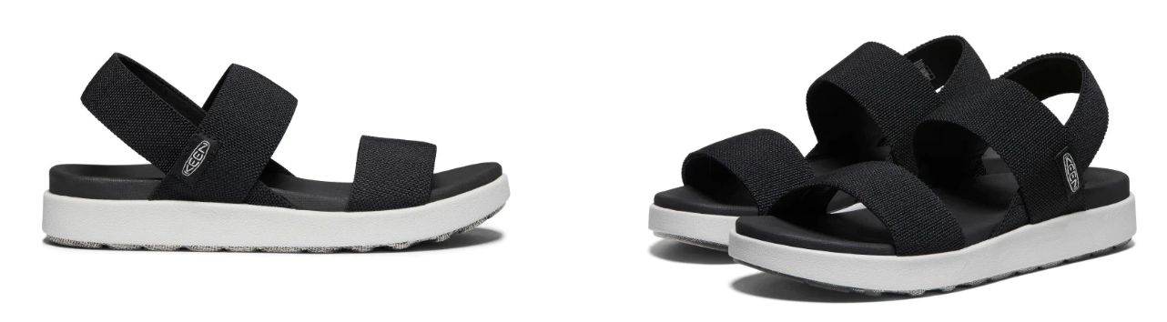 Keen Elle Backstrap Black Strappy Stretch Sandal Women's US sizes 5-11/NEW!!!