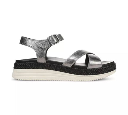 Vionic Mar Pewter Leather Strappy Sandal Arch Support Women's size 5-11/NEW!