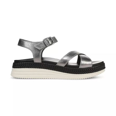 Vionic Mar Pewter Leather Strappy Sandal Arch Support Women's size 5-11/NEW!