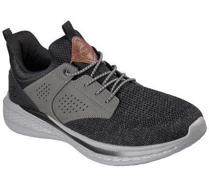 SKECHERS Slade Breyer Black Grey RF Sneaker Shoe Mens sizes 7-14 NEW WW