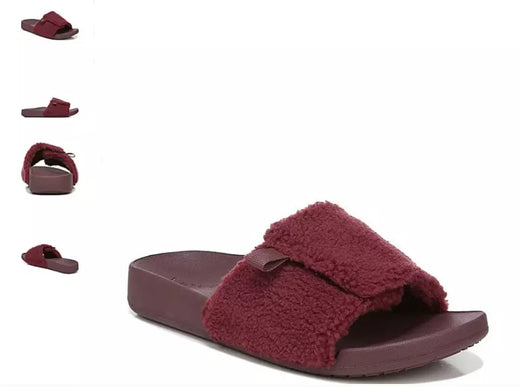 Vionic Keira Port Faux Fur Slide Slipper Sandal Women's sizes 5-12 NEW!!!