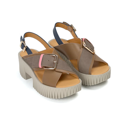 4CCCCEES Plia Juno Mud Strappy Sandal Women's Sizes 36-41/6-11/NEW!!!