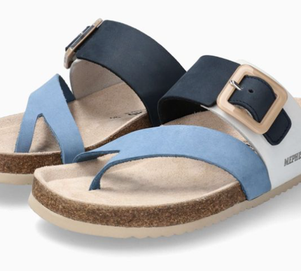 Mephisto Madeline Sea Blue Slide Sandal Women's sizes 35-42 NEW!!!
