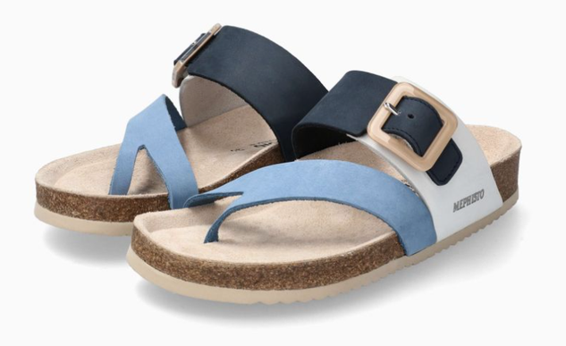 Mephisto Madeline Sea Blue Slide Sandal Women's sizes 35-42 NEW!!!