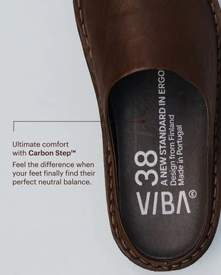 VIBAe Roma Cocoa Brown Slip On Loafer Mule EU Unisex sizes W6/36-M15/48