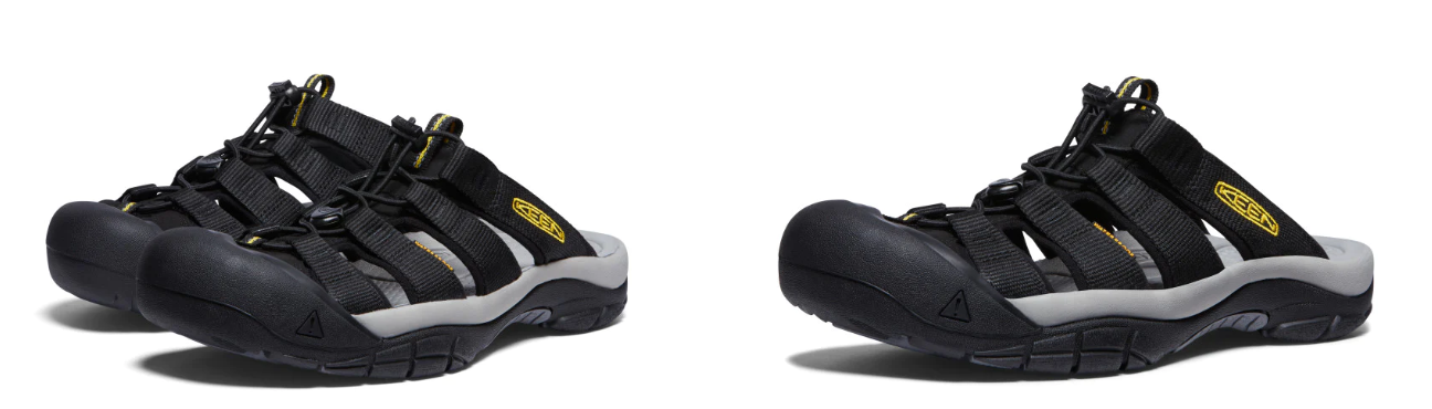 Keen Newport Slide Black/Keen Yellow Men's US sizes 7-15 NEW!!!