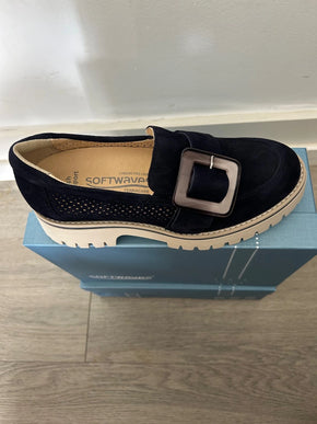 Softwaves Vana Notte (Navy)  Suede Platform Loafer Women EU sizes 36-41/US 6-11