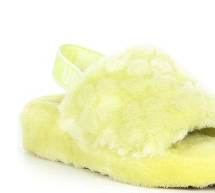 UGG Fluff Yeah Slide Poppy Pollen Slipper Sandal Women's US sizes 5-12-NEW