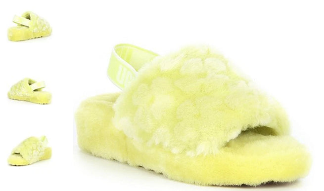 UGG Fluff Yeah Slide Poppy Pollen Slipper Sandal Women's US sizes 5-12-NEW