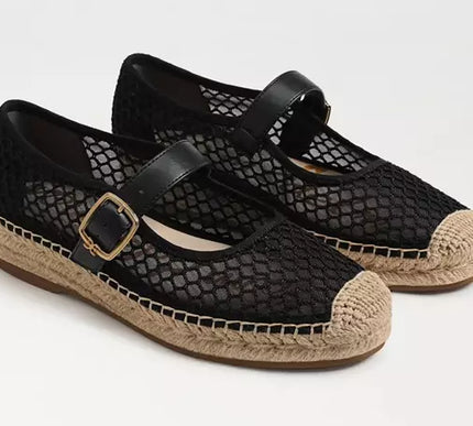 Sam Edelman Mackie Mesh Black Mary Jane Espadrille Women sizes 6-10/NEW!!!