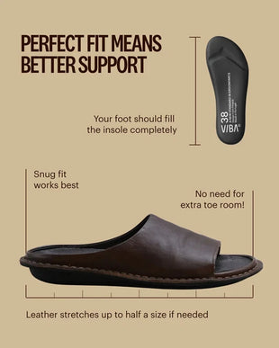 VIBAe SAINT TROPEZ Cocoa Brown Leather Sandal EU Unisex sizes W6/36-M15/48
