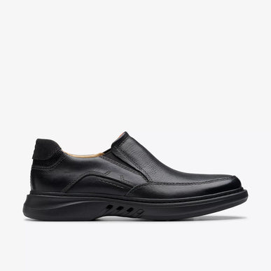 Clarks Un Briley Step Black Leather Casual Loafer Shoe Men's US sizes 7-15 NEW W