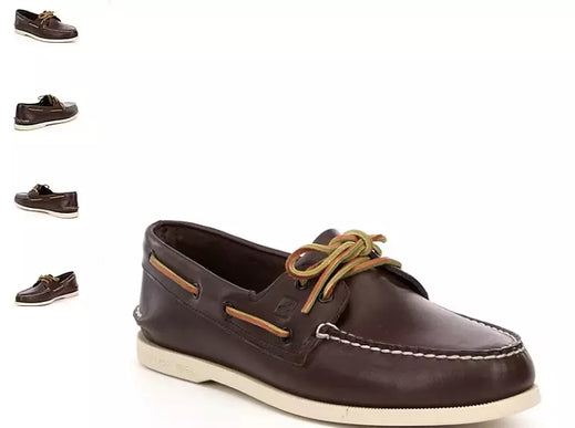 Sperry Top-Sider A/O Authentic Original 2 Eye Brown Boat Shoe Men's sizes 7-16 W