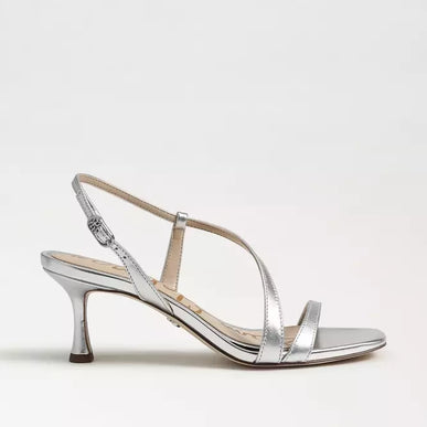 Sam Edelman Prance Silver Leather Strappy Heel Sandal Women's sizes 6-11/ NEW!!