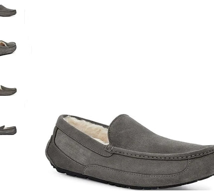 UGG Ascot Grey Slipper Slip-on Loafer Men's US sizes 7-14-NEW