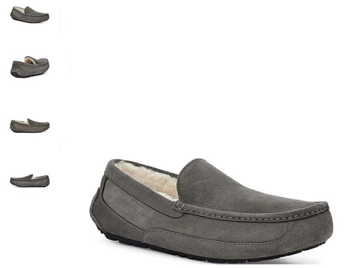 UGG Ascot Grey Slipper Slip-on Loafer Men's US sizes 7-14-NEW