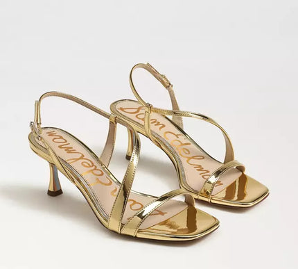 Sam Edelman Prance Amber Gold Strappy Heel Sandal Women's sizes 6-11/ NEW!!