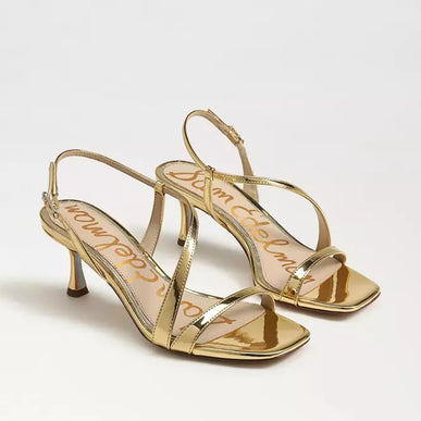 Sam Edelman Prance Amber Gold Strappy Heel Sandal Women's sizes 6-11/ NEW!!