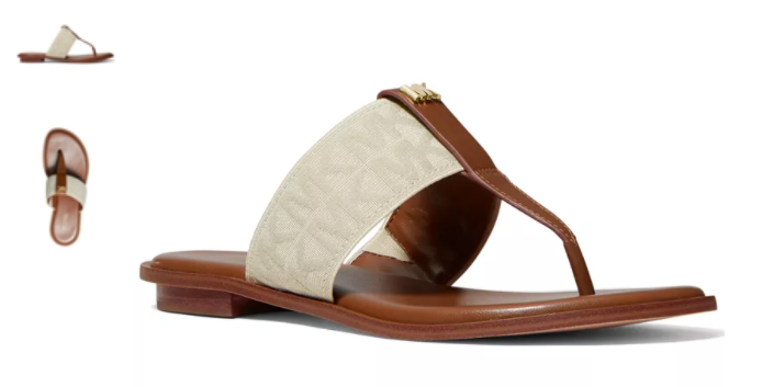 Michael Kors Verity Logo Leather Hemp Sandal Women's US sizes 6-11/NEW!!!