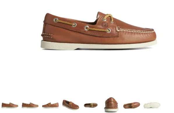 Sperry Top-Sider A/O Authentic Original 2 Eye Tan Boat Shoe Men's sizes 7-16 MED