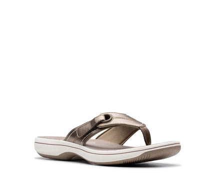 Clarks Breezey Sun Pewter Toe-Post Sandal Women's sizes US 5-12 NEW!!!