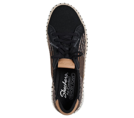 SKECHERS Wilshire Blvd - Breezy Stroll Black White Sneaker Womens sizes 5-11 NEW