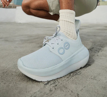 OOFOS OOmy Stride White Glacier Walking Shoes Sneakers Mens Sizes M8-M14 NEW