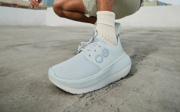 OOFOS OOmy Stride White Glacier Walking Shoes Sneakers Mens Sizes M8-M14 NEW