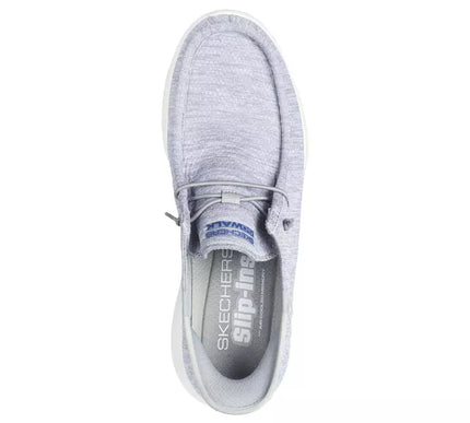 SKECHERS Go Walk Max-Halycon White Gray Slip-ins Sneaker Men's sizes 7-14/NEW!!