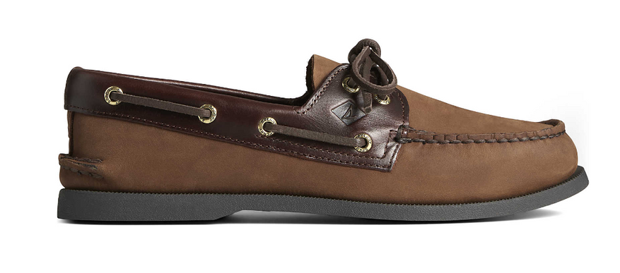 Sperry A/O Authentic 2 Eye Brown Buck Boat Shoe Men's sizes 7-16 Medium