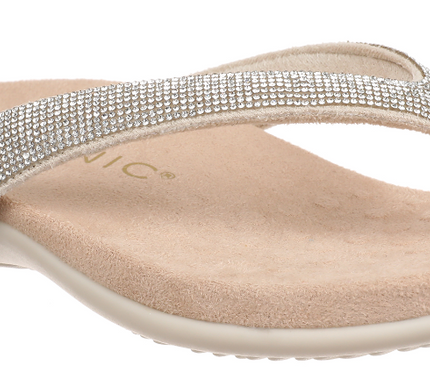 Vionic Dillon Shine Toe Post Rhinestone Cream Sandal Women's sizes 5-11/NEW!!!