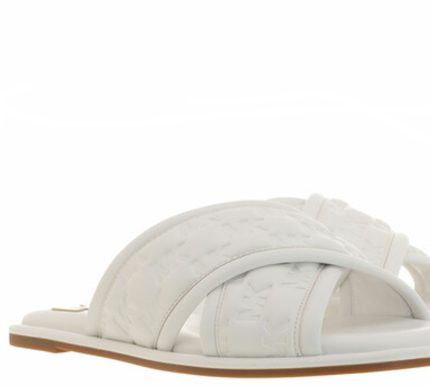 Michael Kors Gideon Slide Optic White Leather Women's US sizes 6-10/NEW!!!