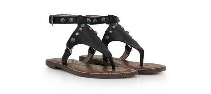 Sam Edelman Galena Black Ankle Strap Sandal Women's sizes 5-11/ NEW!!
