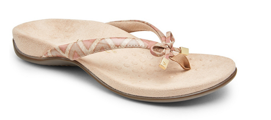 Vionic Bella II Dusty Pink Chevron Flip Flop Sandal Women's US sizes 5-11 NEW!!!