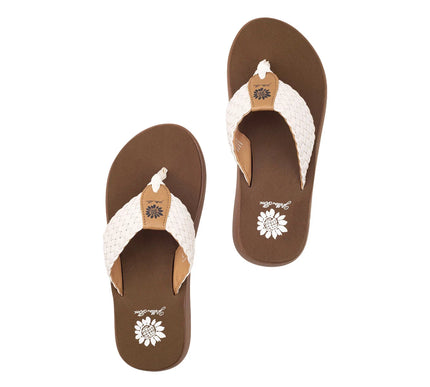 Yellow Box Gamma Cream Flatform Toe Post Sandal Women's sizes 6-10/NEW!