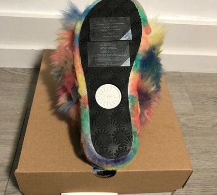 UGG Fluff Yeah Pride Rainbow Slide Slipper Sandal Women's US sizes 5-13/NEW!!!