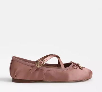 Circus by Sam Edelman Zuri Dark French Satin Ballet Flat Women sizes 6-10/NEW!!!