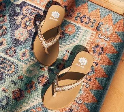 Yellow Box Diyah Natural Toe Post Flip Flop Sandal Women's sizes 6-10/NEW!!!