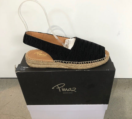 Pinaz Sandal Plisado Negro Wedge Espradrille Women's EU sizes 36-41/6-11 NEW!!!