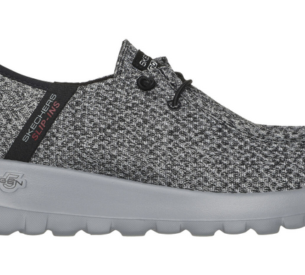 SKECHERS Go Walk Max-Halycon Gray/Black Slip-ins Sneaker Men's sizes 7-12/NEW!!