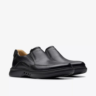 Clarks Un Briley Step Black Leather Casual Loafer Shoe Men's US sizes 7-15 NEW M