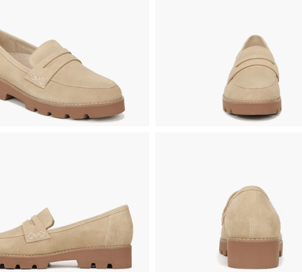Vionic Cheryl II Sand Suede Loafer Shoe Women sizes 5-11/NEW!! Medium