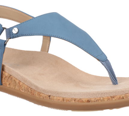 Vionic Kirra II Toe Post Sling Back CPBLU Leather Sandal Women's sizes 5-11/NEW!