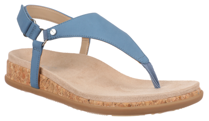 Vionic Kirra II Toe Post Sling Back CPBLU Leather Sandal Women's sizes 5-11/NEW!