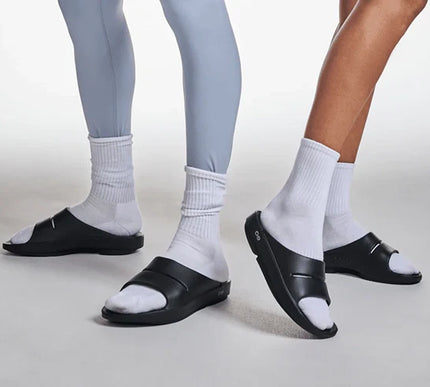 OOFOS OOahh Slide Sandal Black Mens and Womens Sizes M3/W5-M13/W15 NEW